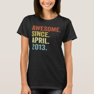 10 jaar oude Vintage april 2013 10e verjaardag 2 T-shirt