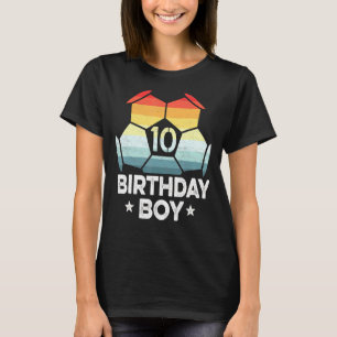 10 jaar oude voetbalspeler 10e verjaardag Ttiende T-shirt