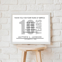 10 jaar pensioen of waardering van de werknemer ca poster