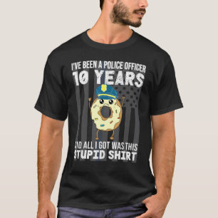 10 jaar politiefunctionaris Jubileum 10 jaar SE T-shirt
