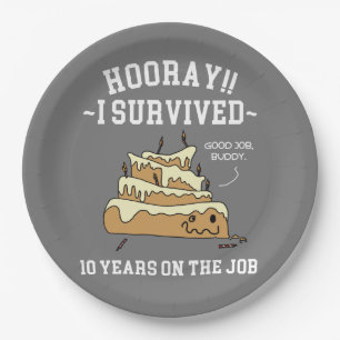 10 jaar service overleden 10 jaar werk papieren bordje