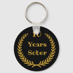 10 jaar Sober Sleutelhanger for Addiction Recovery