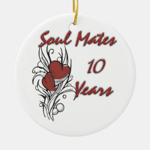 10 jaar Soul Mates Keramisch Ornament