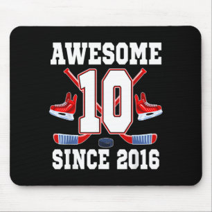 10 Jaar Uitstekend Sinds 2016 Hockey Thema Verjaar Muismat
