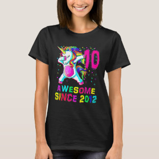10 jaar Unicorn Dabbing 10th Birthday Girl Unicor T-shirt