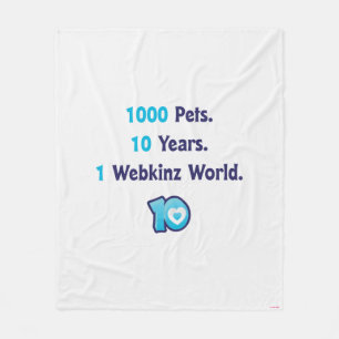 10 jaar Webkinz Stats Fleece Deken