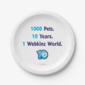 10 jaar Webkinz Stats Papieren Bordje (Voorkant)