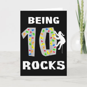 10 jaar zijn is vet Meisje klimmer 10de verjaardag Kaart