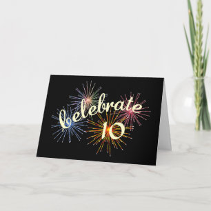 10-jarig jubileum vieren kaart