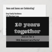 10-jarig jubileumfeest | 10 jaar samen kaart (Voorkant / Achterkant)