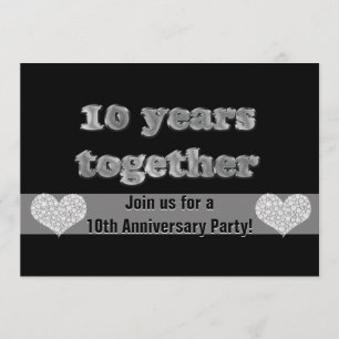 10-jarig jubileumfeest 10 jaar samen kaart