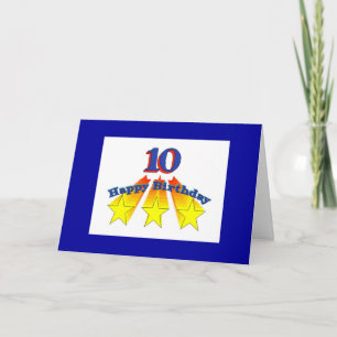 10-jarige Christelijke kaart van de verjaardag