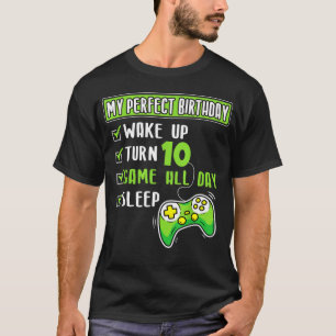 10-jarige gamer-jongen 10e perfecte verjaardag t-shirt