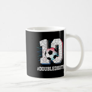 10-jarige jongen 10 dubbele cijfers verjaardag voe koffiemok