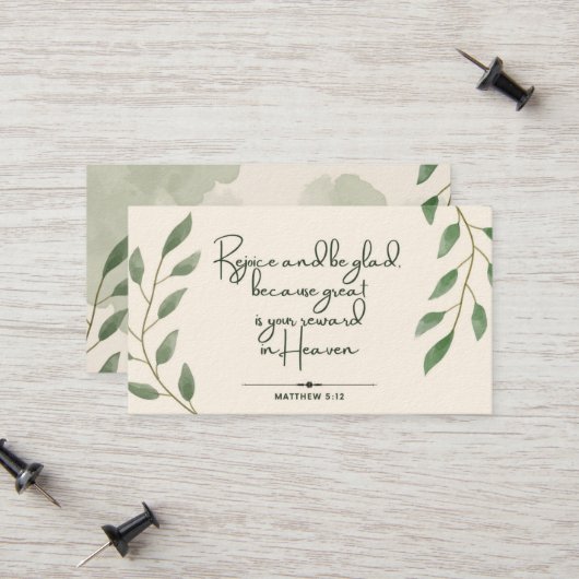 10 Jours d'écriture Verse Cartes | Matthieu 5:12 (Devant/Arrière en situation)