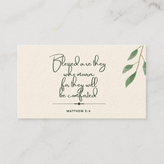 10 Jours d'écriture Verse Cartes | Matthieu 5:4 (Devant)