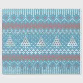 10 kerstbomen blauw ID208 Cadeaupapier (Vlak)