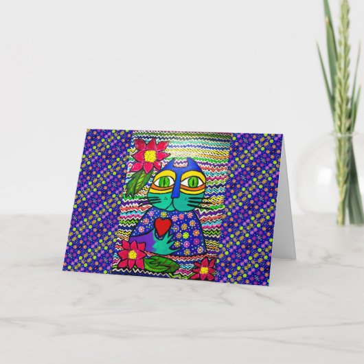10 - Kisa le chat Carte de vœux (Devant)