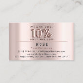 10% korting Logo Dank Roos Amerikaanse vlag Afsprakenkaartje (Voorkant)