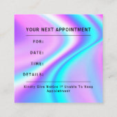 10% korting Logo Holograph Afspraak Schoonheid Afsprakenkaartje (Achterkant)