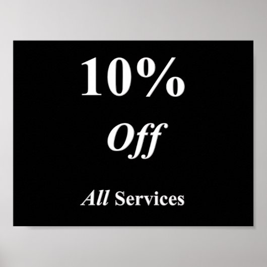 10% korting op alle Poster Matte Services (Voorkant)