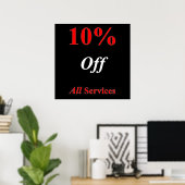 10% korting op Poster Matte Services (Thuiskantoor)