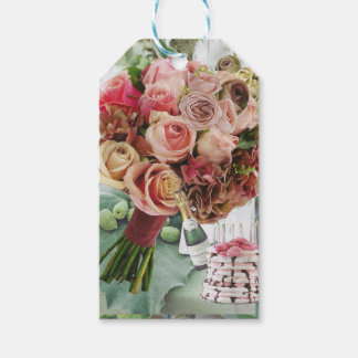 10 Labels met Rozen, Champagne Cadeaulabel