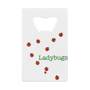 10 ladybugs ouvre-bouteille de carte de crédit