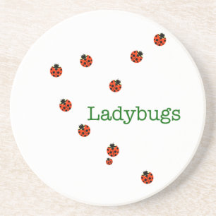 10 ladybugs zandsteen onderzetter