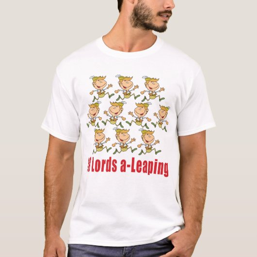 10 Lords a-Leaping T-shirt (Voorkant)