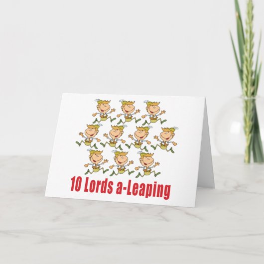 10 Lords a-springende Kaart (Voorkant)