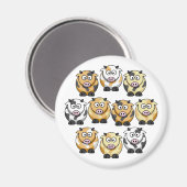 10 Magnet rond de vache (Recto/Verso)