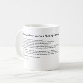 10 manieren u weet u een verpleegkundige instructe koffiemok (Voorkant links)