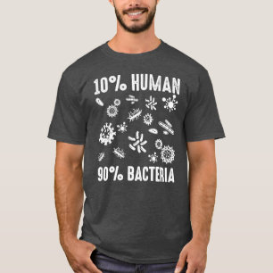 10 Mens 90 Bacteriën Grappig Wetenschap Chemie Cad T-shirt