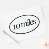10 mijl ovale sticker (Envelop)