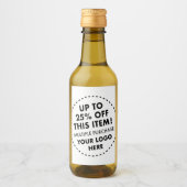 10 Mini bouteilles de vin Étiquettes 25% DE BON Ac (Devant)