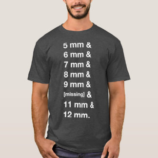 10 mm contactdoos kwijt t-shirt