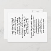 10 morts connus Carte de prévention de l'intimida (Devant / Derrière)