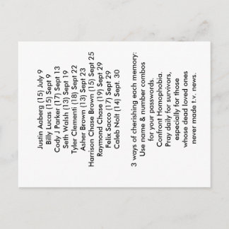 10 morts connus  Carte de prévention de l'intimida