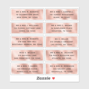 10 Naam individuele gast Adres Partij Wedding Sti Sticker