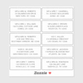 10 Naam persoonlijke gast Adres Weddenschap partij Sticker (Vel)