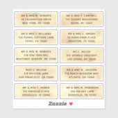 10 Naam persoonlijke gast Adres Weddenschap partij Sticker (Vel)