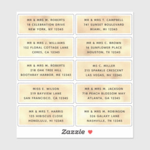 10 Naam persoonlijke gast Adres Weddenschap partij Sticker