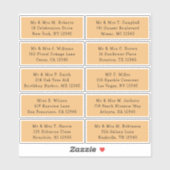 10 Naam persoonlijke gast Adres Weddenschap partij Sticker (Vel)