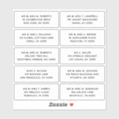 10 Naam persoonlijke gast Adres Weddenschap partij Sticker (Vel)