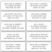 10 Naam persoonlijke gast Adres Weddenschap partij Sticker (Voorkant)