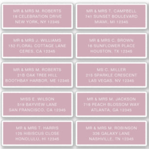 10 Naam persoonlijke gast Adres Weddenschap partij Sticker