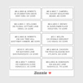 10 Naam persoonlijke gast Adres Weddenschap partij Sticker (Vel)