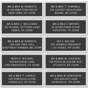 10 Naam persoonlijke gast Adres Weddenschap partij Sticker