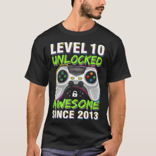 10 Ontgrendeld Geweldige Sinds 2013 10e Verjaardag T-shirt